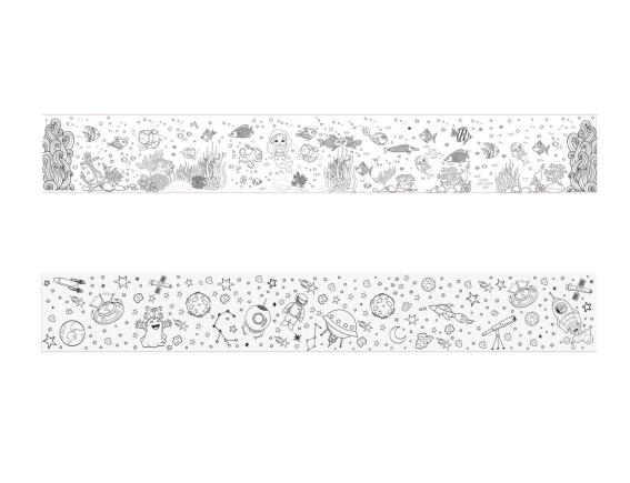 Party Time  Ρολό Ζωγραφικής με ξυλομπογιές και διαστάσεις 150x21x0.1cm - Σε 2 επιλογές σχεδίου