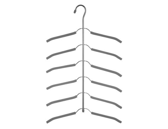 Μεταλλική Κρεμάστρα 5five για μπλούζες/πουκάμισα με αντιολισθητική επένδυση - 6 θέσεων