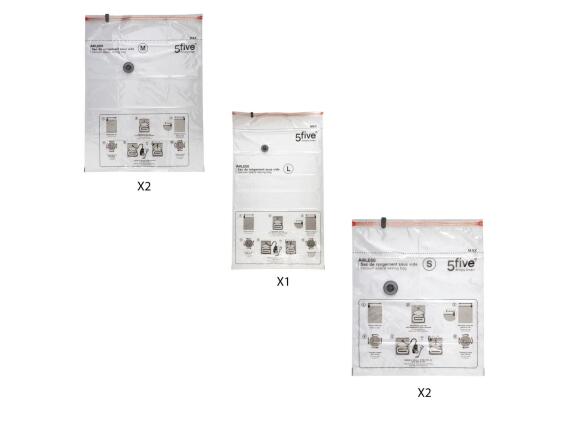 Σετ Αρωματικές Σακούλες Αποθήκευσης Κενού Αέρος 5five σε 3 μεγέθη - 5 τεμάχια - Σε 2 επιλογές αρώματος