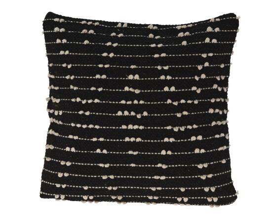Home & Styling Διακοσμητικό Μαξιλάρι  με ανάγλυφο σχέδιο και διαστάσεις 45x45cm - Black