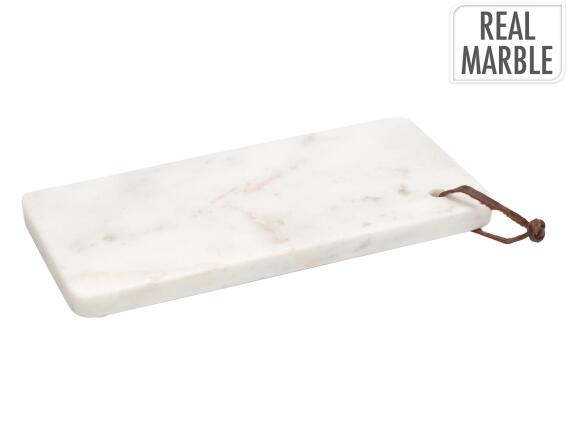 Επιφάνεια σερβιρίσματος από μάρμαρο με διαστάσεις 25x12x2cm - White