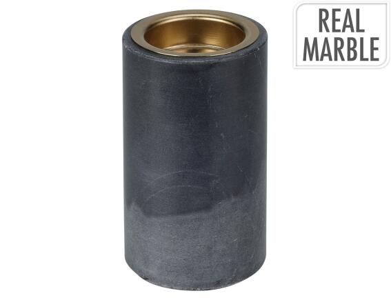 Διακοσμητικό Κηροπήγιο από Μάρμαρο, με διαστάσεις 6x6x10cm - Grey
