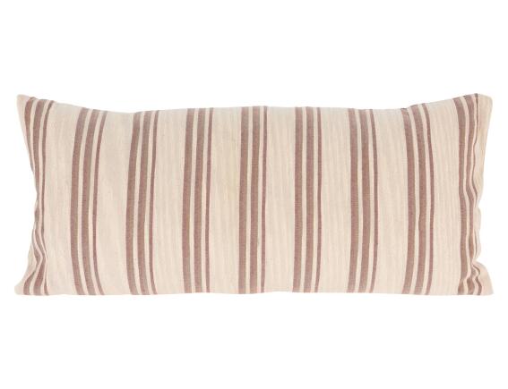 Διακοσμητικό Μαξιλάρι Stripe με διαστάσεις 70x30cm - Off White/Brown