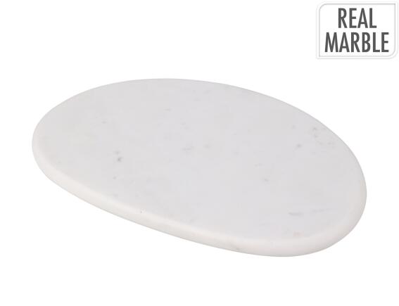 Επιφάνεια κοπής σερβιρίσματος από μάρμαρο με διαστάσεις 24.5x15x1.5cm - White