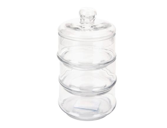 Γυάλινο Δοχείο Τροφίμων Excellent Houseware με καπάκι και συνολική χωρητικότητα 1.5lt - 3 τεμάχια