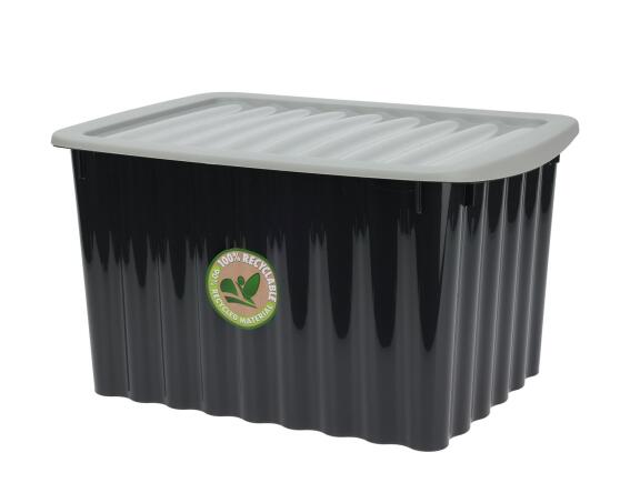 Κουτί αποθήκευσης Wave με καπάκι και διαστάσεις 40x30x23cm - Anthracite