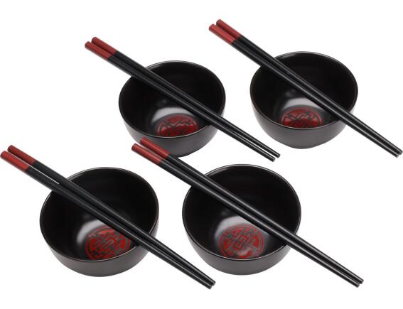 Σετ Σερβιρίσματος Sushi Excellent Houseware με 4 μπολ και chopsticks - 8 τεμάχια