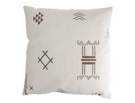 Διακοσμητικό Μαξιλάρι με σχέδιο και διαστάσεις 56x56cm - Off White