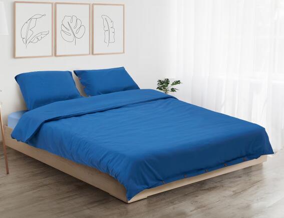 Σετ Διπλή Παπλωματοθήκη & 2 Μαξιλαροθήκες Heinner Home από βαμβάκι 144TC, με διαστάσεις 200x220cm - Μπλε