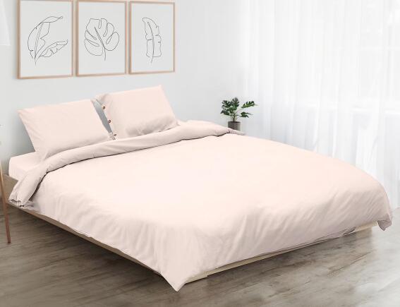 Σετ Διπλή Παπλωματοθήκη & 2 Μαξιλαροθήκες Heinner Home από βαμβάκι 144TC, με διαστάσεις 200x220cm - Cream