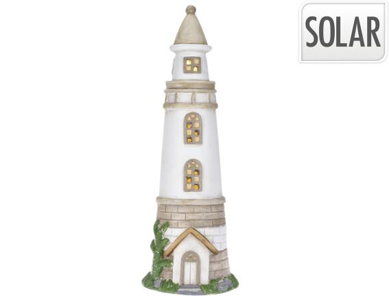 Φωτιστικό Φάρος με ηλιακή φόρτιση και διαστάσεις 25x24.5x71.5cm - Brown