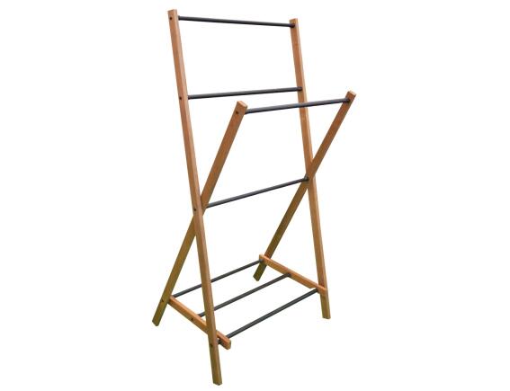 Επιδαπέδια Κρεμάστρα Μπάνιου Aurora Sepio με 4 θέσεις στήριξης & 1 ράφι - Ξύλο ash - 35x57.5x103cm