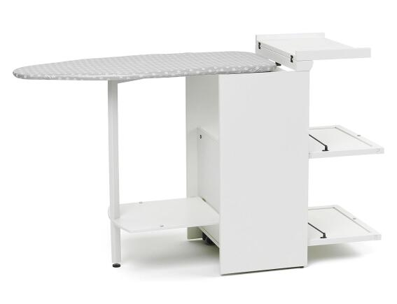 Ξύλινη Σιδερώστρα Stiromobile ARiT με 3 ράφια και διαστάσεις 153x55x88cm - White