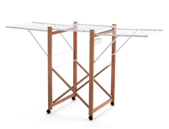 Πτυσσόμενη Απλώστρα Airone ARiT από ξύλο, με συνολική επιφάνεια απλώματος 21m και διαστάσεις 175x67x105cm - Cherry Wood