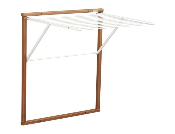 Επιτοίχια Απλώστρα Kledy ARiT από ξύλο, με συνολική επιφάνεια απλώματος 6.5m και διαστάσεις 69x63x80cm - Cherry Wood