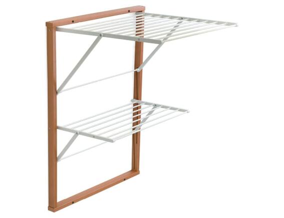 Επιτοίχια Απλώστρα Kevin ARiT από ξύλο, με συνολική επιφάνεια απλώματος 11m και διαστάσεις 69x64x94cm - Cherry Wood