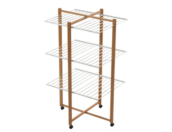 Πτυσσόμενη Απλώστρα Karisma ARiT από ξύλο, με συνολική επιφάνεια απλώματος 25m και διαστάσεις 133x80x68cm - Cherry Wood