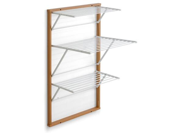 Επιτοίχια Απλώστρα Karim ARiT από ξύλο, με συνολική επιφάνεια απλώματος 15m και διαστάσεις 68x63x119cm - Cherry Wood