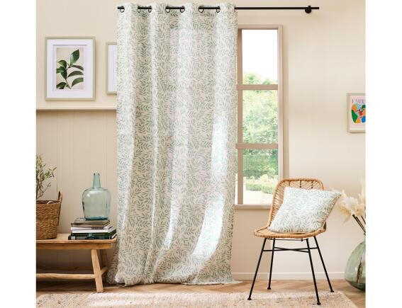 Douceur d'intérieur Κουρτίνα Mέτριας Σκίασης Naya  με τρουκς και διαστάσεις 140x240cm - Sage