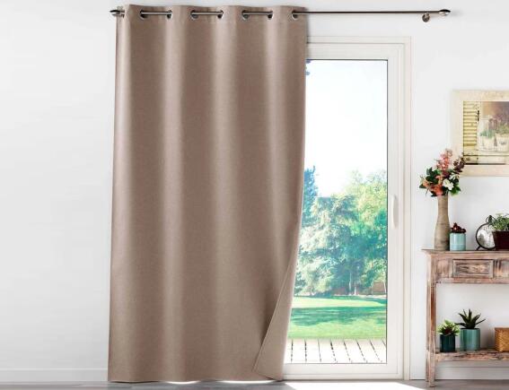 Κουρτίνα Συσκότισης Occultiss Douceur d'intérieur με τρουκς και διαστάσεις 135x260cm - Hazelnut
