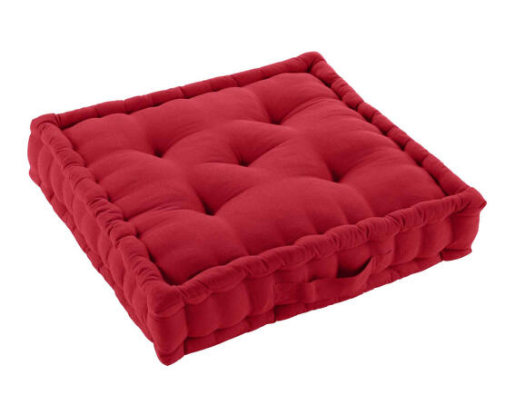 Douceur d'intérieur Twily  Διακοσμητικό Μαξιλάρι Δαπέδου 50x50x10cm Κόκκινο