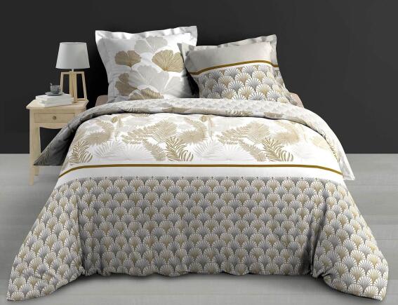 Douceur d'intérieur Σετ Υπέρδιπλη Παπλωματοθήκη & 2 Μαξιλαροθήκες Melisse  από βαμβάκι 78TC, με διαστάσεις 220x240cm