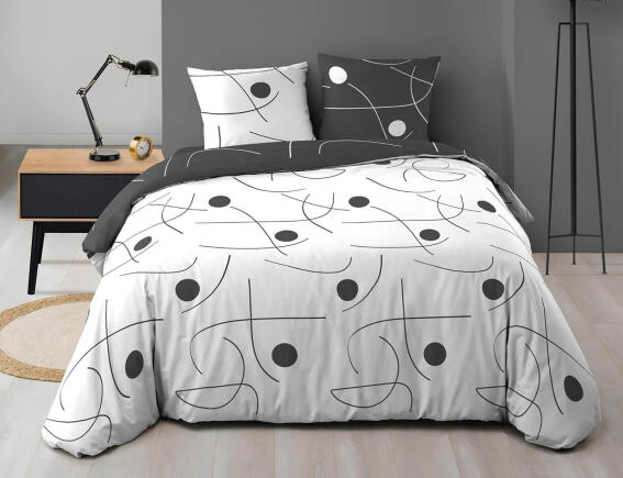 Douceur d'intérieur  Σετ Υπέρδιπλη Παπλωματοθήκη & 2 Μαξιλαροθήκες Sonate από microfiber, με διαστάσεις 220x240cm