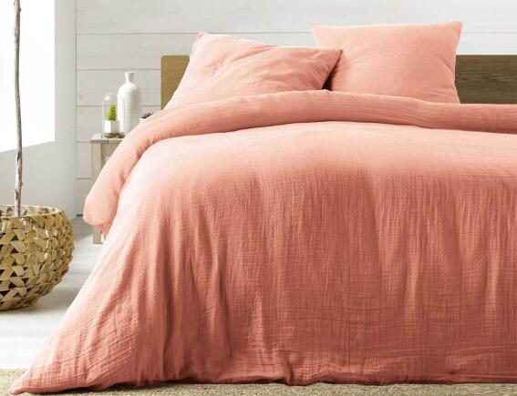 Douceur d'intérieur Σετ King Size Παπλωματοθήκη & 2 Μαξιλαροθήκες Angelia  από βαμβάκι 57TC, με διαστάσεις 240x260cm - Pink