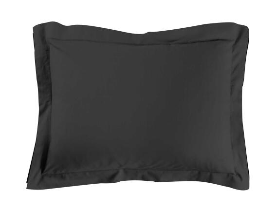 Μαξιλαροθήκη Lina Douceur d'intérieur από βαμβάκι 57TC, με ραφή Oxford και διαστάσεις 50x70cm - Black