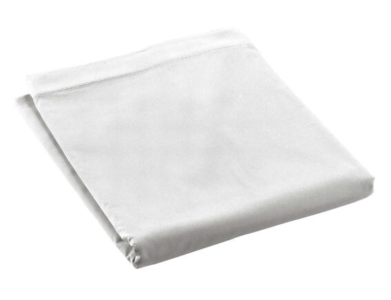 Σεντόνι Υπέρδιπλo Percaline Douceur d'intérieur από βαμβάκι περκάλι 78TC, με διαστάσεις 160x200cm - White