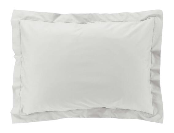 Μαξιλαροθήκη Percaline Douceur d'intérieur από βαμβάκι περκάλι 78TC, με ραφή Oxford και διαστάσεις 50x70cm - White