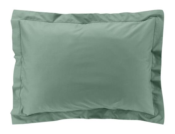 Μαξιλαροθήκη Percaline Douceur d'intérieur από βαμβάκι περκάλι 78TC, με ραφή Oxford και διαστάσεις 50x70cm - Lime Green