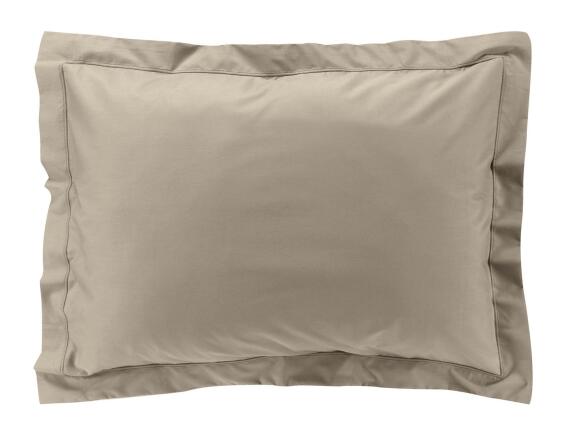 Μαξιλαροθήκη Percaline Douceur d'intérieur από βαμβάκι περκάλι 78TC, με ραφή Oxford και διαστάσεις 50x70cm - Sand