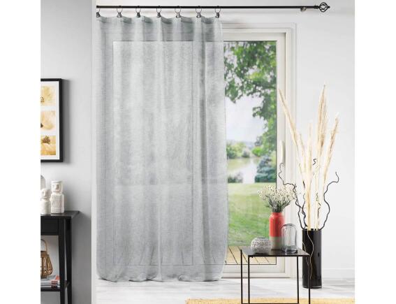 Douceur d'intérieur Κουρτίνα Χαμηλής Σκίασης Linka με κρίκους και διαστάσεις 140x240cm - Grey