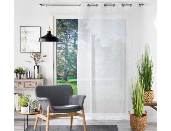 Douceur d'intérieu Goutteliner Κουρτίνα Χαμηλής Σκίασης 140x240cm Λευκή