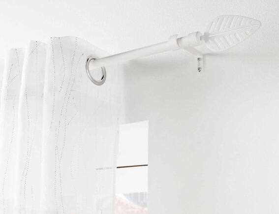 Douceur d'intérieur  Μονό Κουρτινόξυλο Stylea με διάμετρο 19mm και επέκταση 120 - 210cm - White