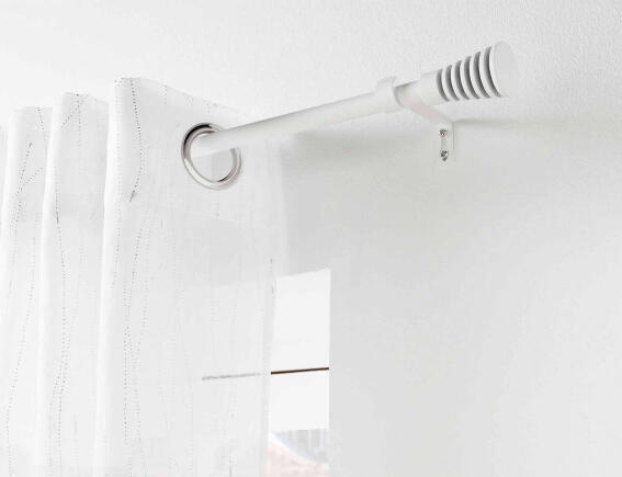 Douceur d'intérieur Μονό Κουρτινόξυλο Sablis  με διάμετρο 19mm και επέκταση 120 - 210cm - White