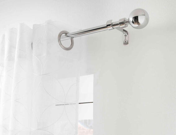 Douceur d'intérieur Μονό Κουρτινόξυλο Sphera  με διάμετρο 19mm και επέκταση 120 - 210cm - Chrome