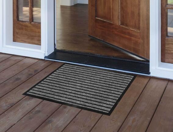 Douceur d'intérieur  Χαλάκι εισόδου Toscan με αντιολισθητικό υπόστρωμα και διαστάσεις 60x40cm - Black/Grey