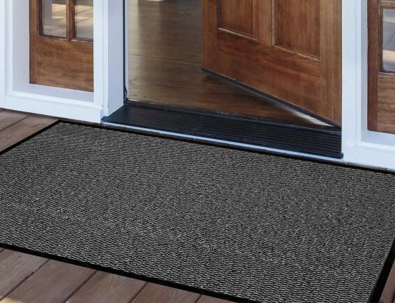 Douceur d'intérieur Χαλάκι εισόδου Julius  με αντιολισθητικό υπόστρωμα και διαστάσεις 120x80cm - Black/Grey