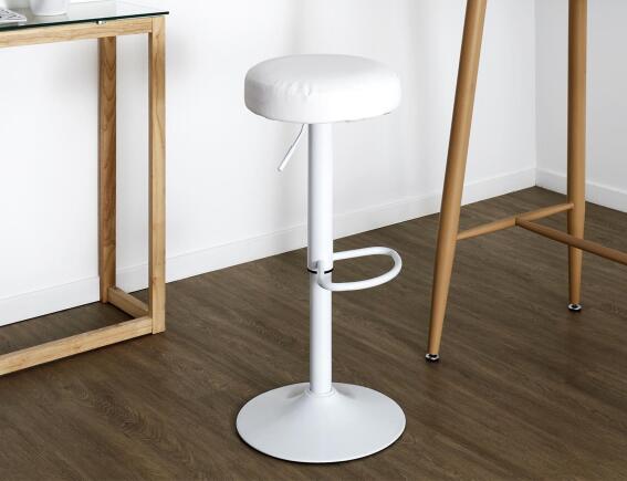 Σκαμπό μπαρ Mumford Home Deco Factory με ρυθμιζόμενο ύψος και διαστάσεις 36x36x63.5cm/83.5cm - White