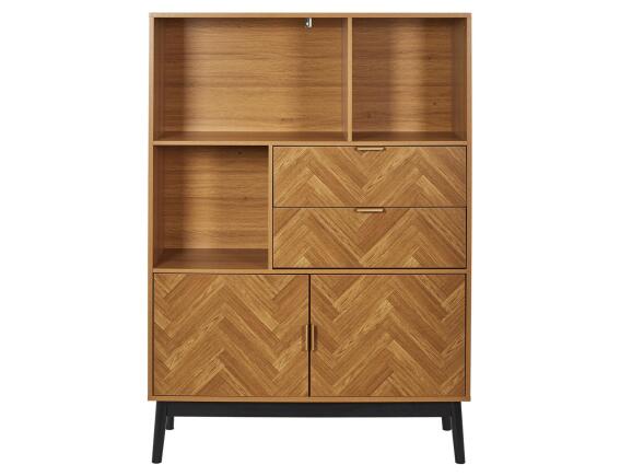 Home Deco Factory Felix Βιβλιοθήκη με Ράφια και Συρτάρια 100x35x140cm