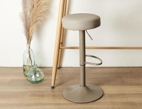 Home Deco Factory Σκαμπό μπαρ Mumford με ρυθμιζόμενο ύψος και διαστάσεις 36x36x63.5cm/83.5cm - Grey