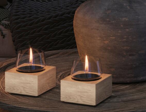 Tenderflame  Επιτραπέζια Εστία Φωτιάς Poppy 14 με διάρκεια καύσης 9 - 10 ώρες, χωρητικότητα δεξαμενής 300ml και διαστάσεις 14x14x14.3cm - Natural