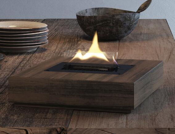 Tenderflame  Επιτραπέζια Εστία Φωτιάς Holly με διάρκεια καύσης 4 - 5 ώρες, χωρητικότητα δεξαμενής 500ml και διαστάσεις 30x30x11cm - Black