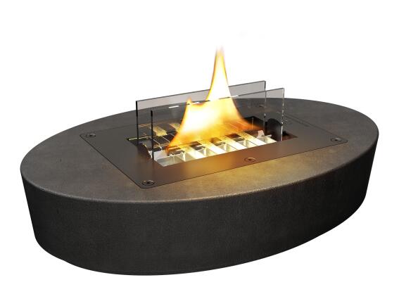 Επιτραπέζια Εστία Φωτιάς Carnation Tenderflame με διάρκεια καύσης 4 - 5 ώρες, χωρητικότητα δεξαμενής 500ml και διαστάσεις 32x22x7cm - Black