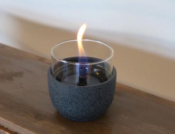 Tenderflame  Επιτραπέζια Εστία Φωτιάς Violet 8 Lava με διάρκεια καύσης 3 - 4 ώρες, χωρητικότητα δεξαμενής 150ml και διαστάσεις 8.3x8cm - Black