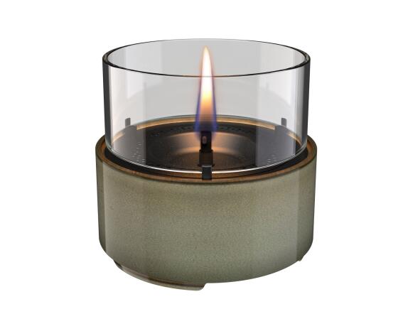 Επιτραπέζια Εστία Φωτιάς Café 14 Reactive Glaze Tenderflame με διάρκεια καύσης 4 - 5 ώρες, χωρητικότητα δεξαμενής 250ml και διαστάσεις 14.2x13.5cm - Green