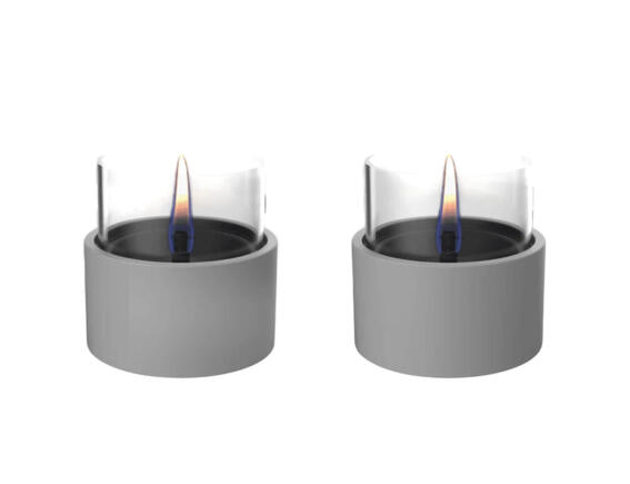 Σετ Duo Pack Επιτραπέζιες Εστίες Φωτιάς Breeze 10 Tenderflame με διάρκεια καύσης 4 - 5 ώρες, χωρητικότητα δεξαμενής 200ml και διαστάσεις 11x10.7cm - Grey - 2 τεμάχια