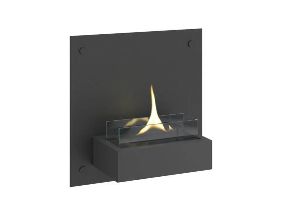 Tenderflame Solo 90 Επιτοίχιο Tζάκι 500ml με Διάρκεια Καύσης 4 - 5 ώρες 45x23x45cm Μαύρο